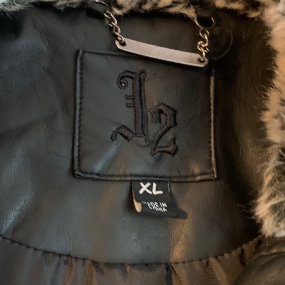 L2 Faux Black Leather Jacket - Picture 8 of 8